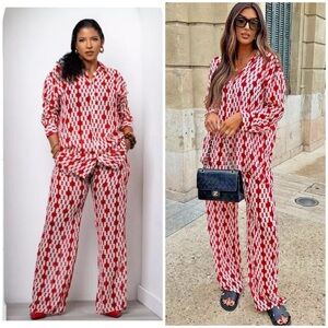 Reserved Zara printed two piece set